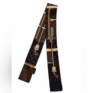 Louis Vuitton Brown and Tan Monogram Scarf